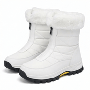 Frostara Quilted Waterproof Faux Fur Lined Women's Winter Boots with Side Zip
