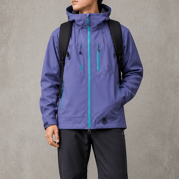 Women's Waterproof Hooded Windbreaker Rain Jacket with Vented Lining
