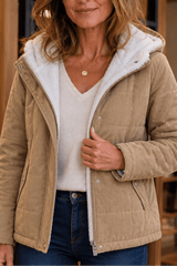 Coldbourne Sherpa-Lined Hooded Quilted Puffer Jacket for Women