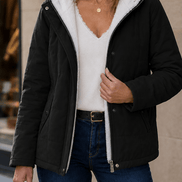 Coldbourne Sherpa-Lined Hooded Quilted Puffer Jacket for Women
