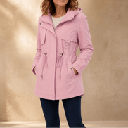 Midluna Adjustable Waist Mid-Length Hooded Winter Parka for Women