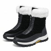 Frostara Quilted Waterproof Faux Fur Lined Women's Winter Boots with Side Zip