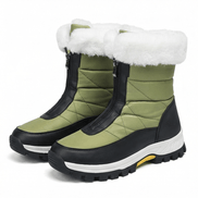 Frostara Quilted Waterproof Faux Fur Lined Women's Winter Boots with Side Zip