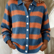 Esmeralda Plaid Cotton Flannel Button-Up Long Sleeve Blouse for Women