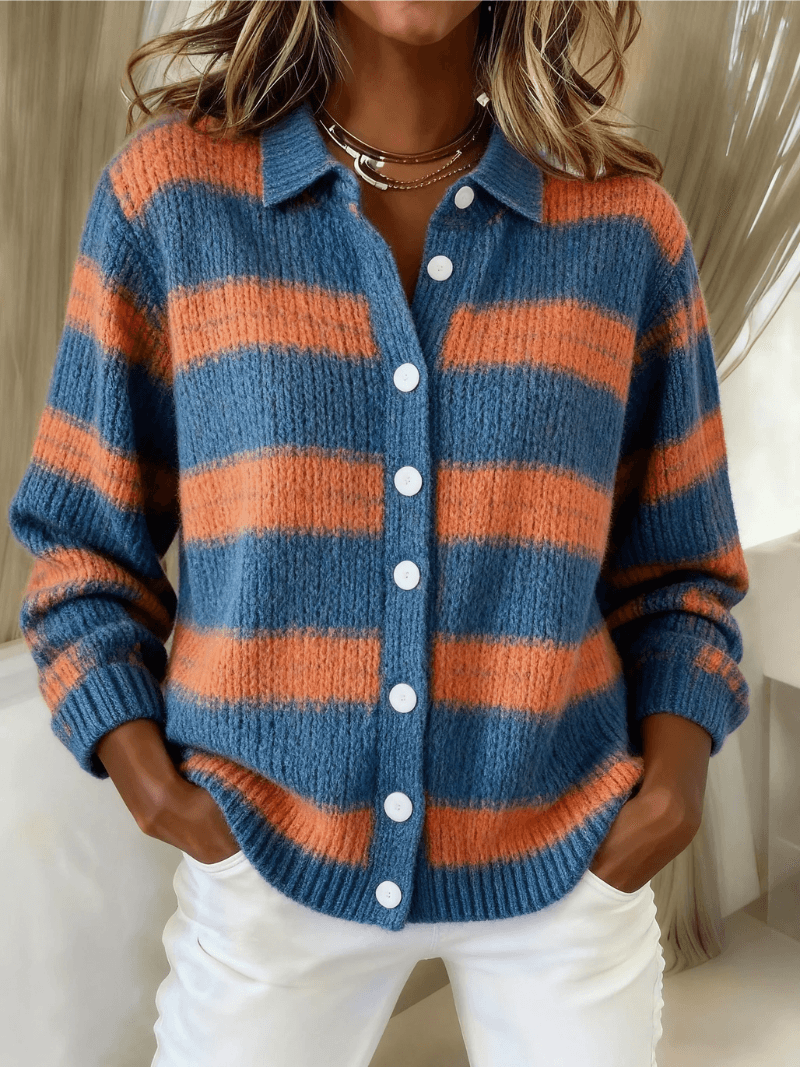 Esmeralda Plaid Cotton Flannel Button-Up Long Sleeve Blouse for Women
