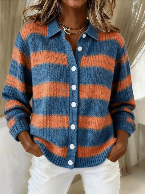 Esmeralda Plaid Cotton Flannel Button-Up Long Sleeve Blouse for Women
