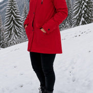 Waterproof Plush-Lined Hooded Jacket with Fleece Trim