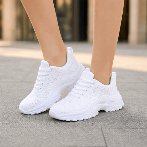 Aerloom Women's Cushioned Knit Sneakers with Breathable Slip-On Fit