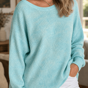 Wearbella Oversized Dropped-Shoulder Ribbed Women's Knitted Jumper