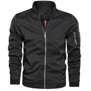 Brenner Lightweight Polyester Bomber Jacket with Zip Sleeve Pocket for Men
