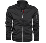 Brenner Lightweight Polyester Bomber Jacket with Zip Sleeve Pocket for Men