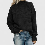 Aerynna Mock-Neck Cable-Knit Women's Knitted Jumper