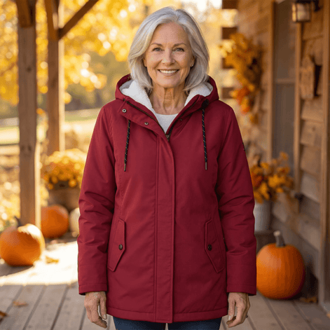 Heide Sherpa-Lined Hooded Quilted Winter Coat with Drawstring