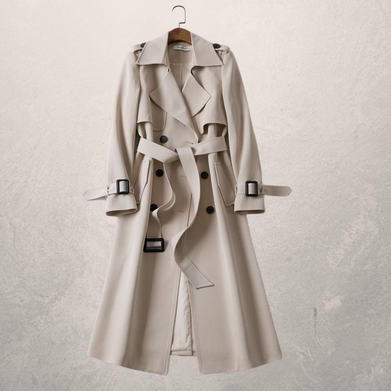 Reagan Women's Belted Double-Breasted Trench Coat in Polyester