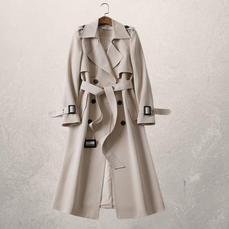 Reagan Women's Belted Double-Breasted Trench Coat in Polyester