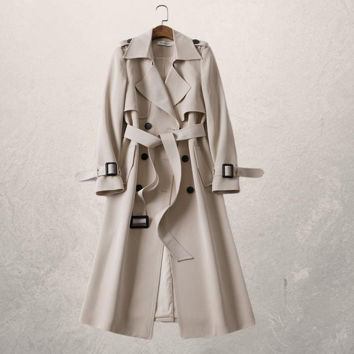 Reagan Women's Belted Double-Breasted Trench Coat in Polyester