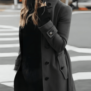 Sandra Belted High-Collar Trench Coat for Women in Woven Fabric