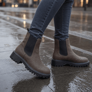 Wide-Fit Chelsea Boots with Stretch Side Panels for Women