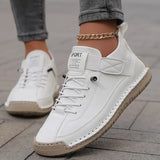 Women's Leather Lace-Up Trainers with Orthopedic Cushioning