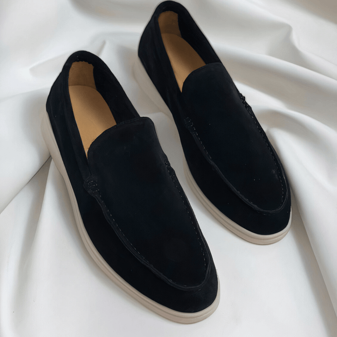 Men's Suede Slip-On Loafers with Cushioned Sole