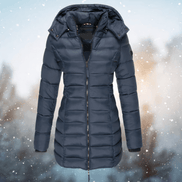 Drune Slim-Fit Hooded Padded Coat for Women in Mid-Length Winter Style