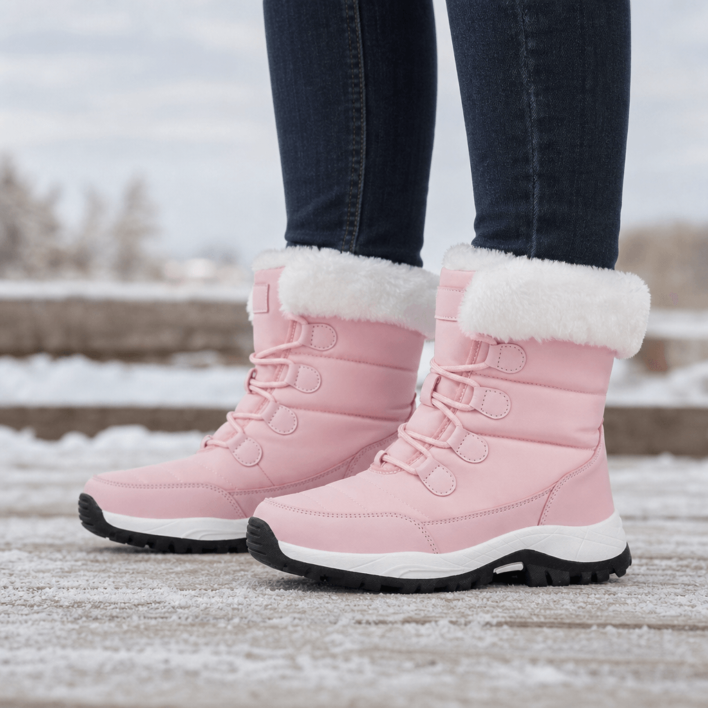 Fleece-Lined Non-Slip Platform Mid-Calf Winter Boots for Women