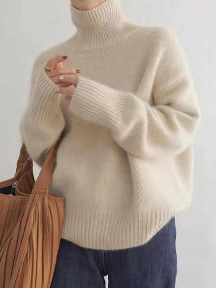 Dora Roll Neck Cashmere Knitted Jumper for Women