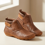Solena Wide-Fit Adjustable Women's Ankle Boots with Strap for Sensitive Feet