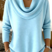 Vânia Cowl-Neck Ribbed Women's Knitted Jumper