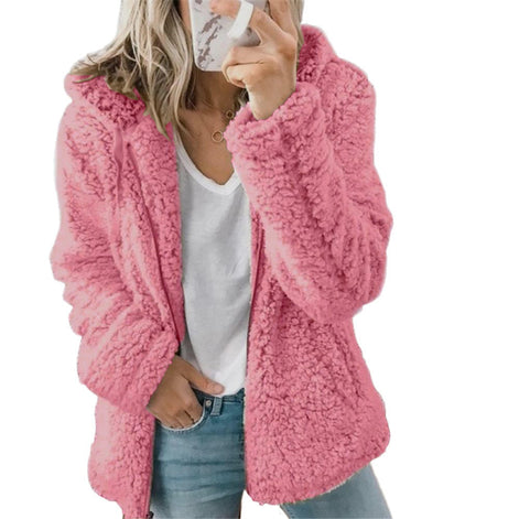 Women's Fleece Teddy Coat with Zip Pockets