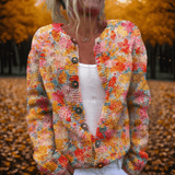 Gwen Floral Print Button-Front Knitted Cardigan for Women