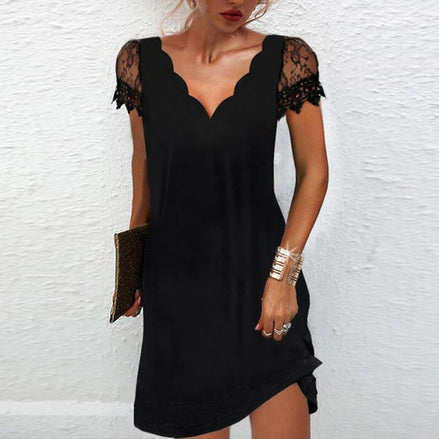 Eloise Lace Sleeve Bodycon Mini Dress for Christmas Party