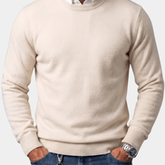 Men's Merino Wool Blend Crewneck Knit Jumper