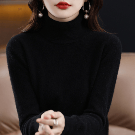 Elena Cashmere Blend Turtleneck Jumper for Ladies Christmas Wear