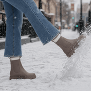 Puddlestep Women's Elastic Collar PVC Ankle Winter Boots