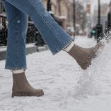 Puddlestep Women's Elastic Collar PVC Ankle Winter Boots