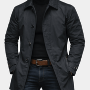 Men's Weather-Resistant Coat with Quilted Lining