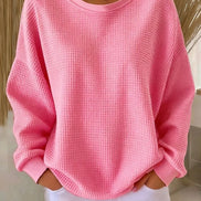Lucille Oversized Waffle-Knit Women's Jumper with Dropped Shoulders