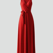 Annabelle Satin Wrap Maxi Party Dress with Relaxed Fit for Christmas