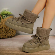 Malina | Shearling Lace Up Platform Winter Boots for Women
