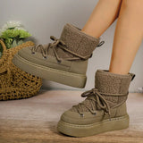 Malina | Shearling Lace Up Platform Winter Boots for Women