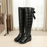 Women's Fleece-Lined Over-the-Knee Boots with Wedge Sole