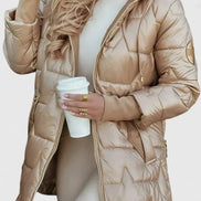 Lyzzandra Hooded Quilted Puffer Jacket with Zip Front