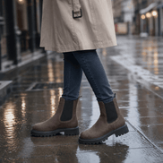 Wide-Fit Chelsea Boots with Stretch Side Panels for Women