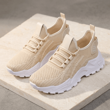 Aerloom Women's Cushioned Knit Sneakers with Breathable Slip-On Fit