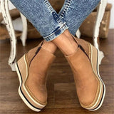 Courtney Faux Leather Wedge Ankle Bootie with Side Zip for Women