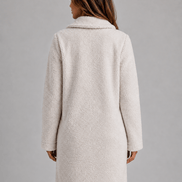 Women's Longline Teddy Borg Fleece Button-Front Jacket