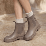Puddlestep Women's Elastic Collar PVC Ankle Winter Boots