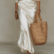 Niketa Satin Two-Piece Maxi Women's Occasion Dress with Flowing Sleeves