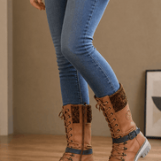 Corinne Knee-High Side-Zip Winter Boots in Faux Leather for Women